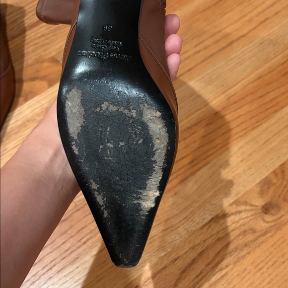 Acne Dark Brown Ankle Boots - Picture 2 of 7